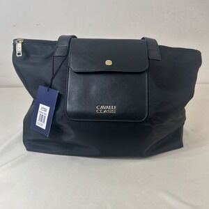 Cavalli Class Large Black Tote Bag 0XV30HSB049 NWT Travel, Business, School